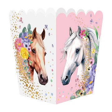 Papieren Snackboxen Paarden - 8st.