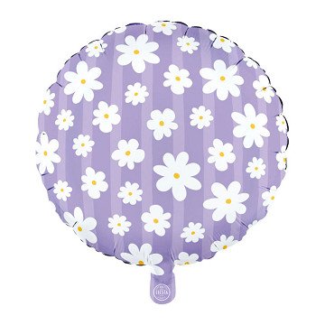 18 Inch Round Foil Balloon Daisies