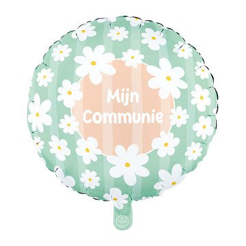 Folieballon 18 Inch Rond Madeliefjes Mijn Communie