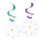 Hangende Decoratie Swirls Madeliefjes - 4st.