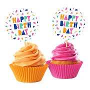 Taartprikkers Happy Birthday - 12st.