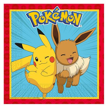 Papieren Servetten 33x33cm Pokemon - 20st.