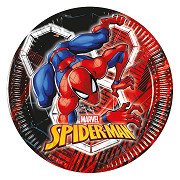 Papieren Borden 20cm Spiderman World of Web - 8st.
