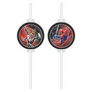 Papieren Rietjes Spiderman World of Web - 4st.