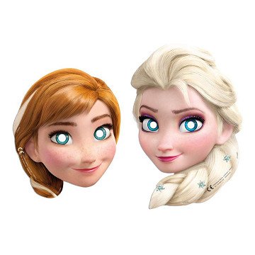 Papieren Maskers Frozen 2 - 6st.
