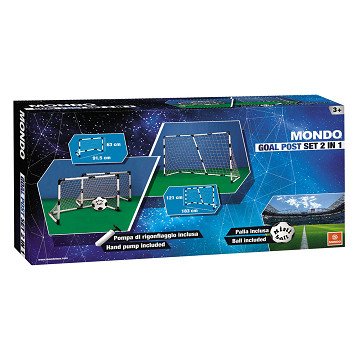 Mondo Football Goal 2-in-1 Set with Ball and Pump