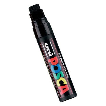 Uni Posca Verfmarker 17K Zwart - Blokpunt 15mm