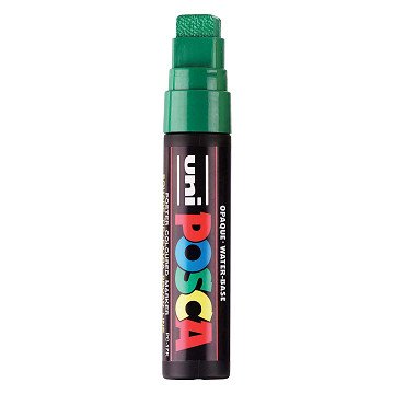 Uni Posca Verfmarker 17K Groen - Blokpunt 15mm