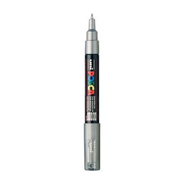 Uni Posca Verfmarker 1MC Zilver - Conische punt - 1 mm