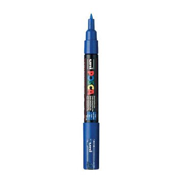 Uni Posca Verfmarker 1MC Donkerblauw - Conische punt - 1 mm