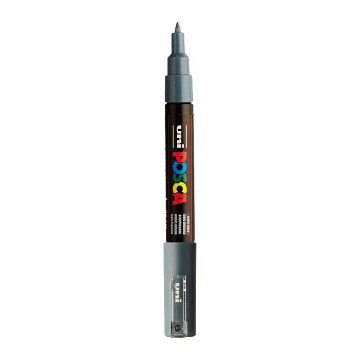 Uni Posca Verfmarker 1MC Leigrijs - Conische punt - 1 mm