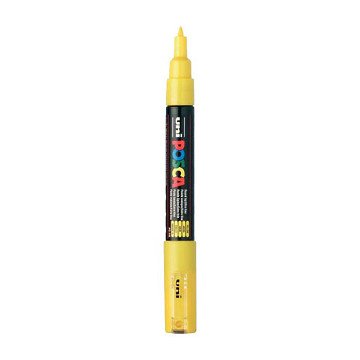 Uni Posca Verfmarker 1MC Geel - Conische punt - 1 mm