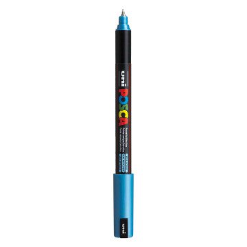 Uni Posca Marker PC-1MR Metallic Blauw - Extra Fine 0,7mm