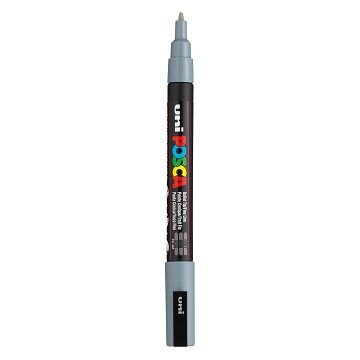 Uni Posca PC3M Acrylmarker Grijs - ronde punt tot 1,3 mm