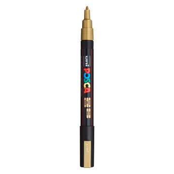Uni Posca PC3M Verfmarker Goud - ronde punt tot 1,3 mm