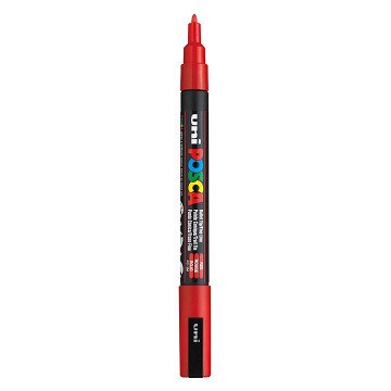 Uni Posca PC3M Verfmarker Rood - ronde punt tot 1,3 mm