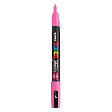 Uni Posca PC3M Verfmarker Roze - ronde punt tot 1,3 mm