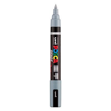 Uni Posca Brushmarker PC5BR Grijs - Brushpunt 1-4 mm