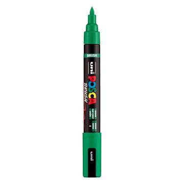 Uni Posca Brushmarker PC5BR Groen - Brushpunt 1-4 mm