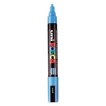 Uni Posca Verfmarker PC5M Lichtblauw - conische punt 2,5 mm