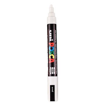 Uni Posca Verfmarker PC5M Wit - conische punt 2,5 mm