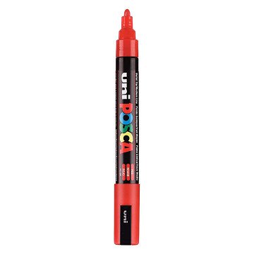 Uni Posca Verfmarker PC5M Rood - conische punt 2,5 mm
