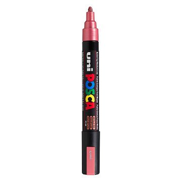 Uni Posca Verfmarker PC5M Metallic Rood - conische punt 2,5 mm