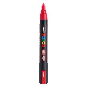 Uni Posca Verfmarker PC5M Neon Rood - conische punt 2,5 mm