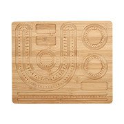 Schmuckbrett aus Holz mit Maserung, 35 x 28,5 cm