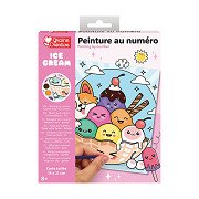 Graine Paint by Numbers Ice Cream - incl. Acrylic paint and Brush