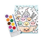 Graine Paint by Numbers Ice Cream - incl. Acrylic paint and Brush
