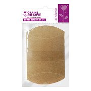 Getreide-Geschenkboxen 12,3 x 7,7 cm Kraftpapier - 6 Stück.