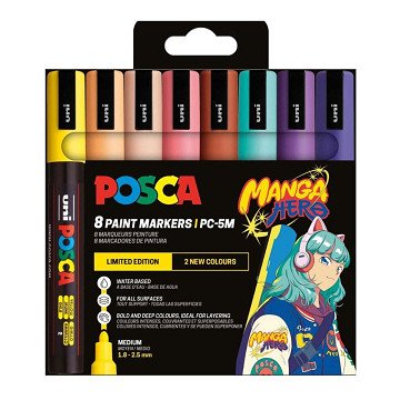 Uni Posca PC5M Markers Set Sleeve Hero - 8st.