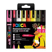 Uni Posca PC5M Markers Set Bloemen Kleuren - 8st.