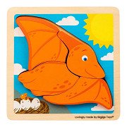 Bigjigs Holz-Formenpuzzle Pterodaktylus - 4-teilig.