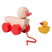 Bigjigs Houten Trekdier Eend met Kuiken