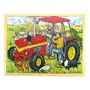 Bigjigs Holz-Traktor-Puzzle - 20 Teile.