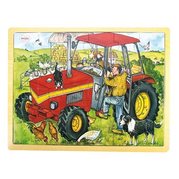 Bigjigs Holz-Traktor-Puzzle - 20 Teile.