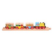 Bigjigs Houten Groenten en Fruit Trein - 6dlg.