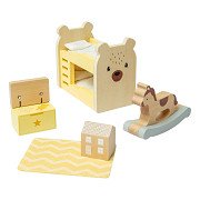 Bigjigs Puppenhausmöbel aus Holz, Kinderzimmer - 5-teilig