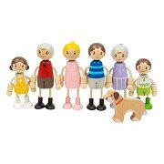 Bigjigs Houten Poppenhuis Familie - 7dlg.