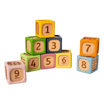 Bigjigs Houten Zachte Sorteerblokken - 9dlg.