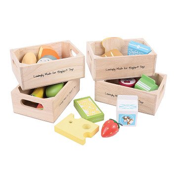 Houten Speelset met Gezond Eten en Zuivel