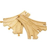 Bigjigs Wooden Rails - 3-way Split, 2 pcs.