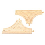 Bigjigs Wooden Rails - T-junction, 2 pcs.