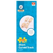 Bigjigs Wooden Track - Short Curves, 4pcs.
