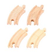 Bigjigs Wooden Rails - Short Bends, 4 pcs.