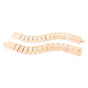 Bigjigs Wooden Rails - Flexible, 2 pcs.