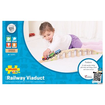 Bigjigs Wooden Rail - Railway Viaduct, 3-piece.