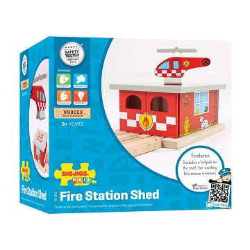 Bigjigs Wooden Track - Fire Station